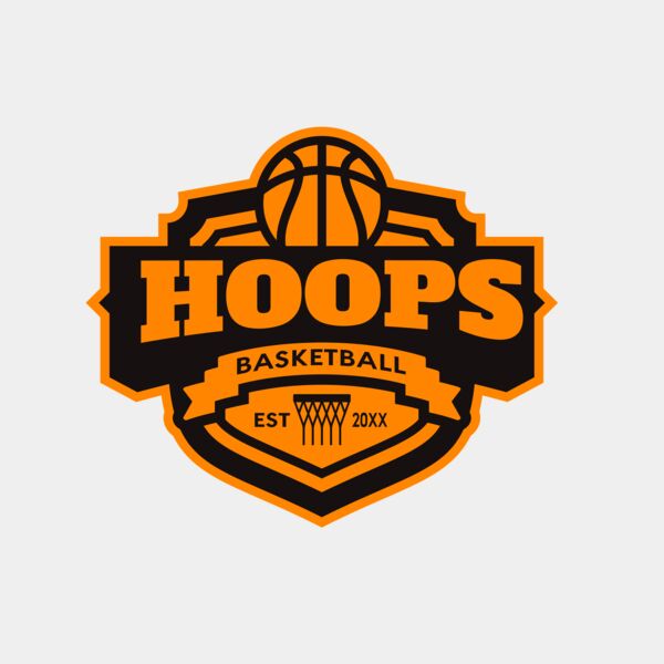 Hoops Basketball logo template 04 Thumbnail
